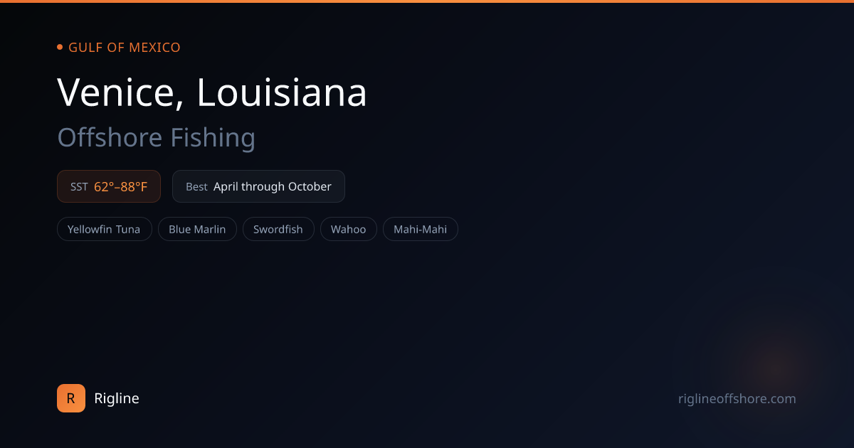Venice, Louisiana Offshore Fishing Charts & Conditions | Rigline